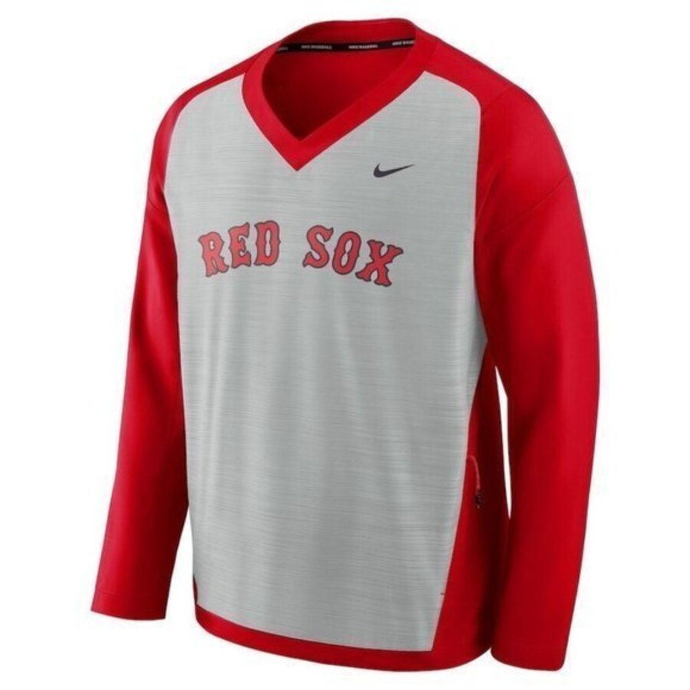 Nike Boston Red Sox Performance Pullover Windshirt Men's Size‎ L Red Gray
